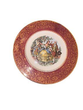 Vintage Salem China Co. Imperial Service Plate With 22K Gold Trim Decorative